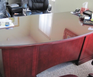 Office Desk Glass Table Top