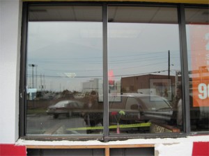 Newly Installed Glass for a Commercial Storefront